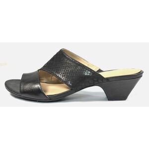 Naturalizer Women's Buena Mule Open Toe Black Slip-On Sandals Size 6.5 M